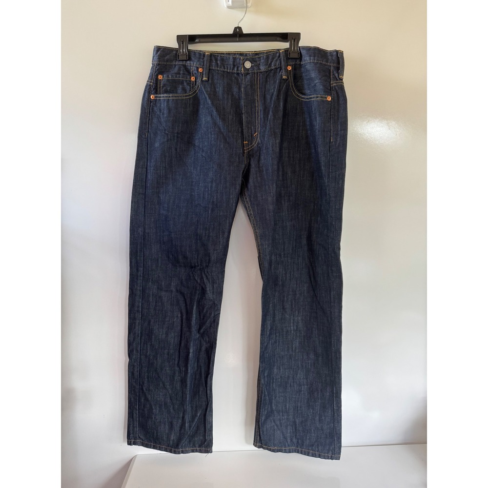 Levis 569 Loose Straight Leg Jeans Dark Wash Indigo Blue Denim Mens 36x32